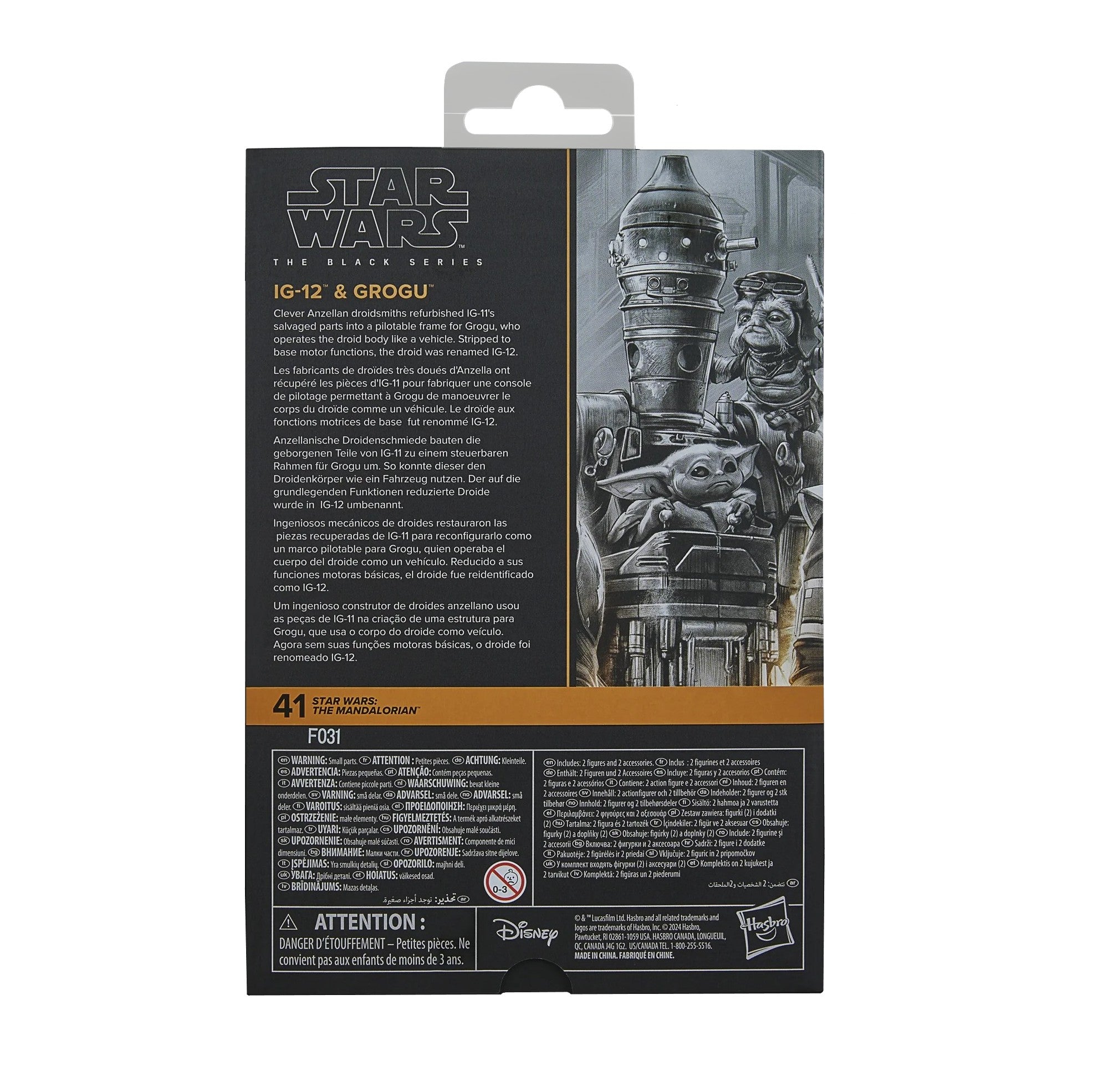 Star Wars: The Black Series- IG-12 & Grogu- Deluxe Collectible 6 Inch Action Figure