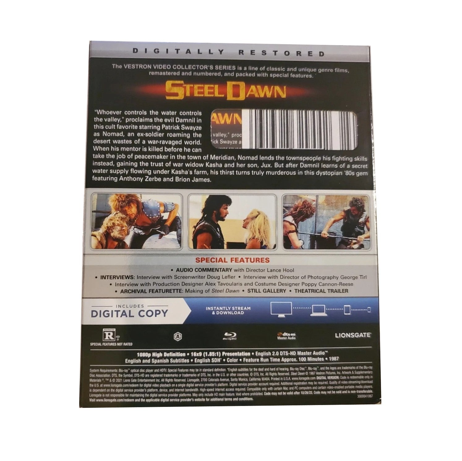 STEEL DAWN (1987) Collector's Series Blu-ray (2021)