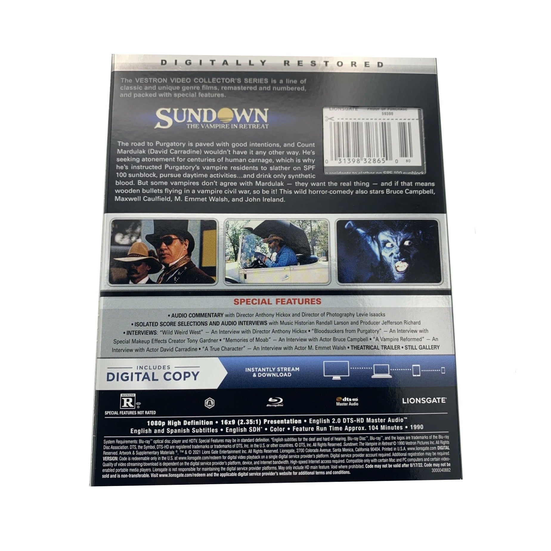 SUNDOWN: THE VAMPIRE IN RETREAT (1990) Collector's Series Blu-ray (2021)