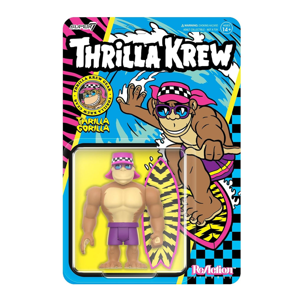 Super7 Thrilla Krew ReAction Figure- Thrilla Gorilla - 3.75" Action Figure with Accessory