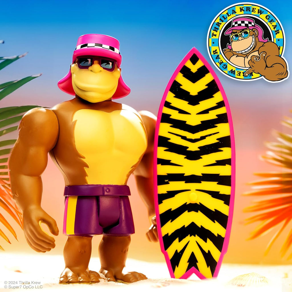 Super7 Thrilla Krew ReAction Figure- Thrilla Gorilla - 3.75" Action Figure with Accessory