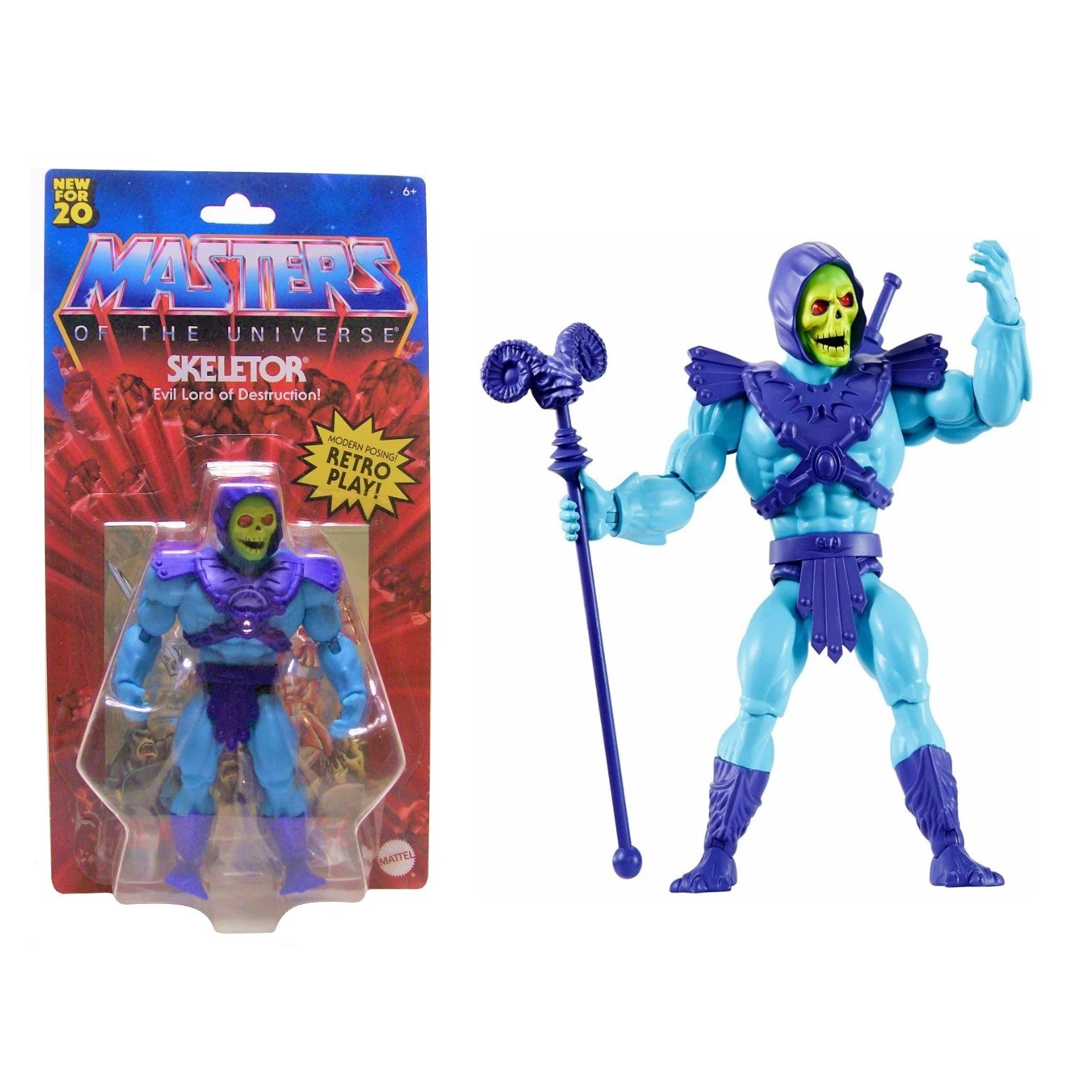He-Man and the Masters of the Universe- Skeletor- Retro Play Action Figure