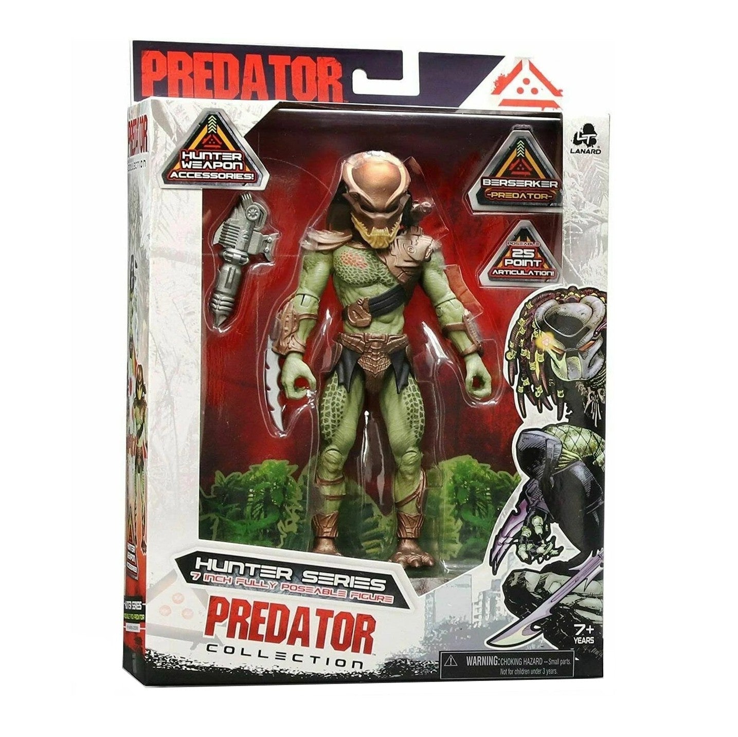 BERSERKER PREDATOR 7-inch 25 Point-Poseable Battle Action Figure with Weapon (2021)