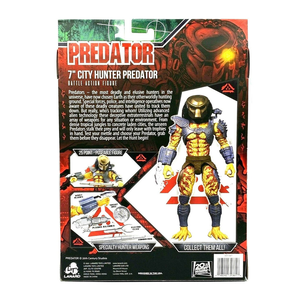 Lanard Toys- City Hunter Predator- 7-Inch 25-Point Poseable Battle Action Figure/Toy