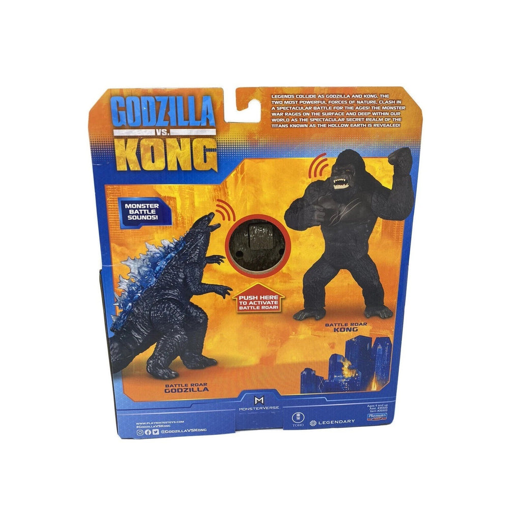 Playmates Toys Godzilla vs Kong- Battle Roar Kong- 7-inch Poseable Action Figure with Sound