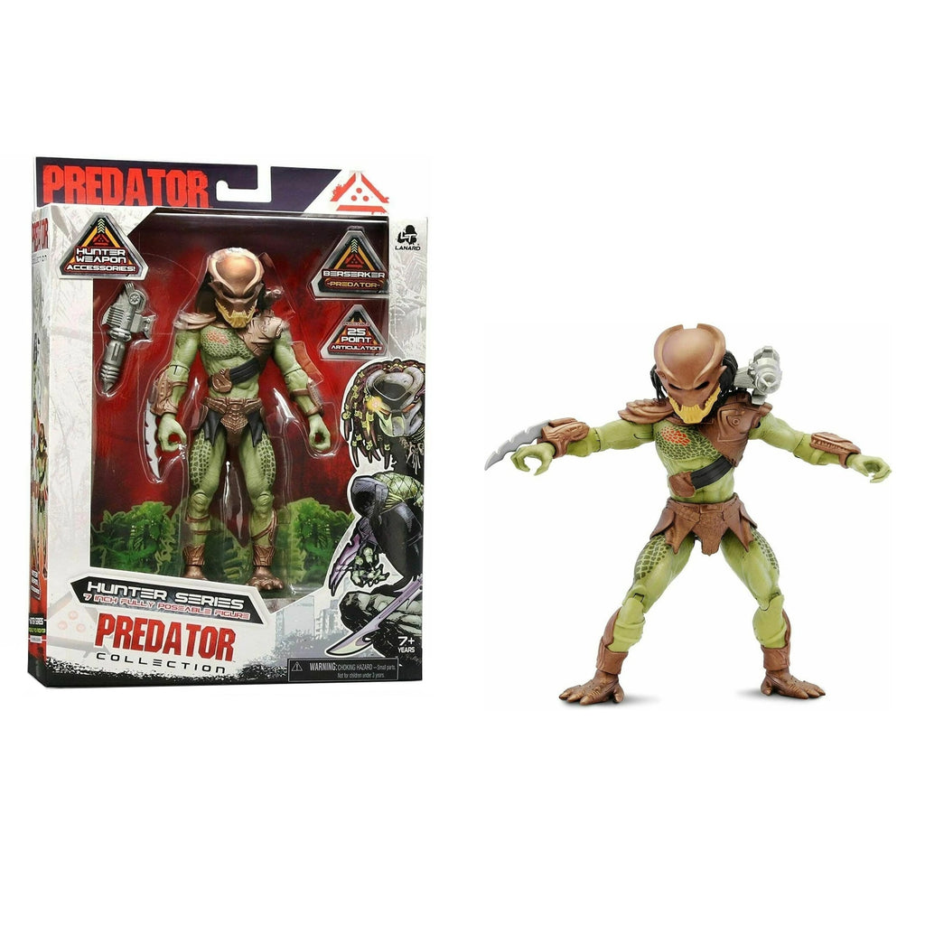 Lanard Toys- Berserker Predator- 7-inch 25-Point Poseable Battle Action Figure with Weapon (2021)