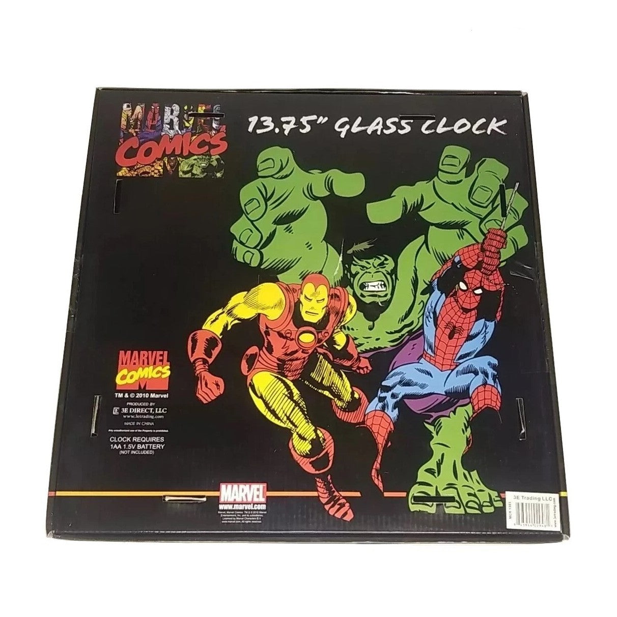 IRON MAN Marvel Comics Retro 13.75-inch Collectible Glass Clock (2010)
