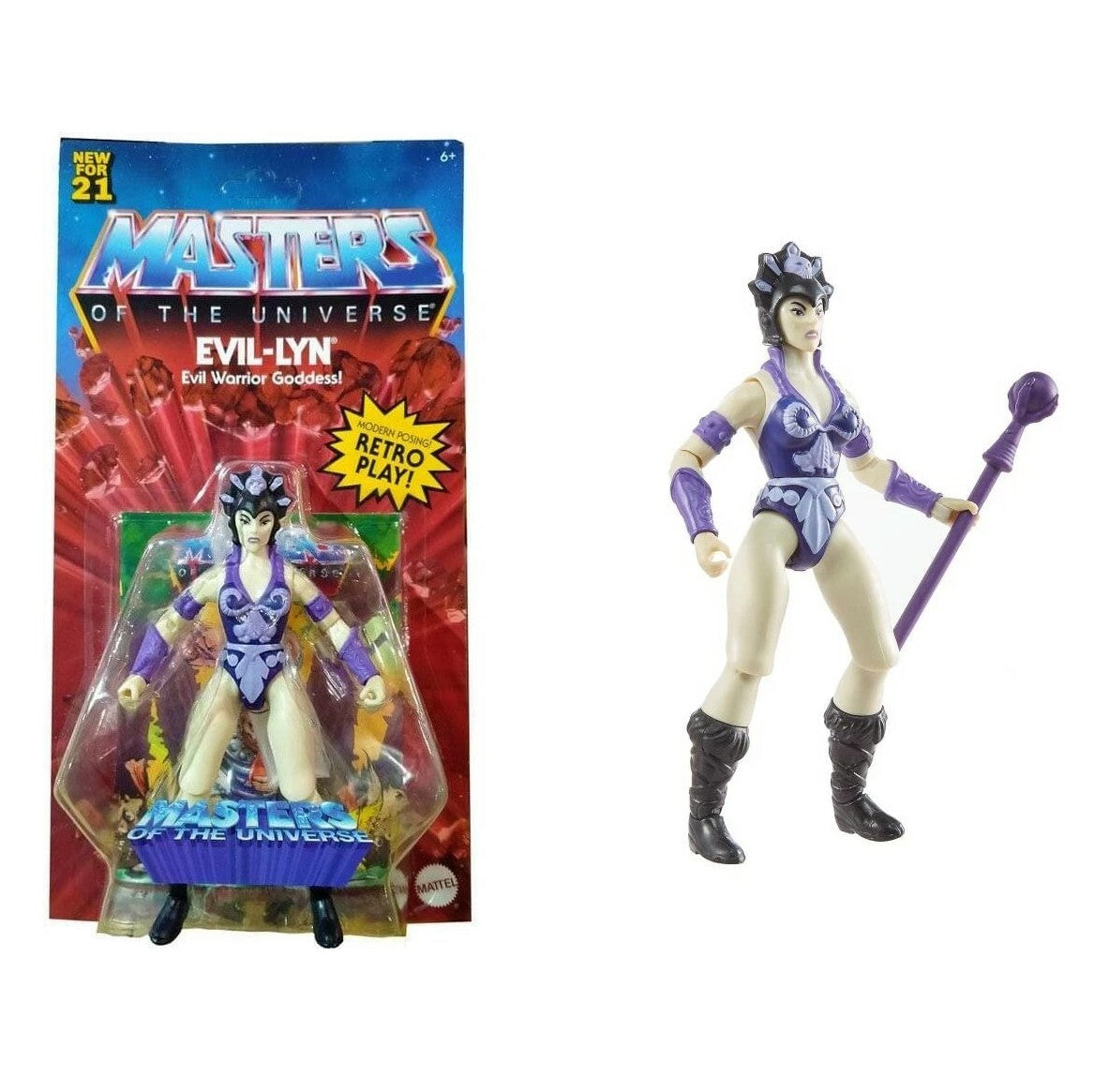 He-Man and the Masters of The Universe- Evil-Lyn- Retro Play Action Figure