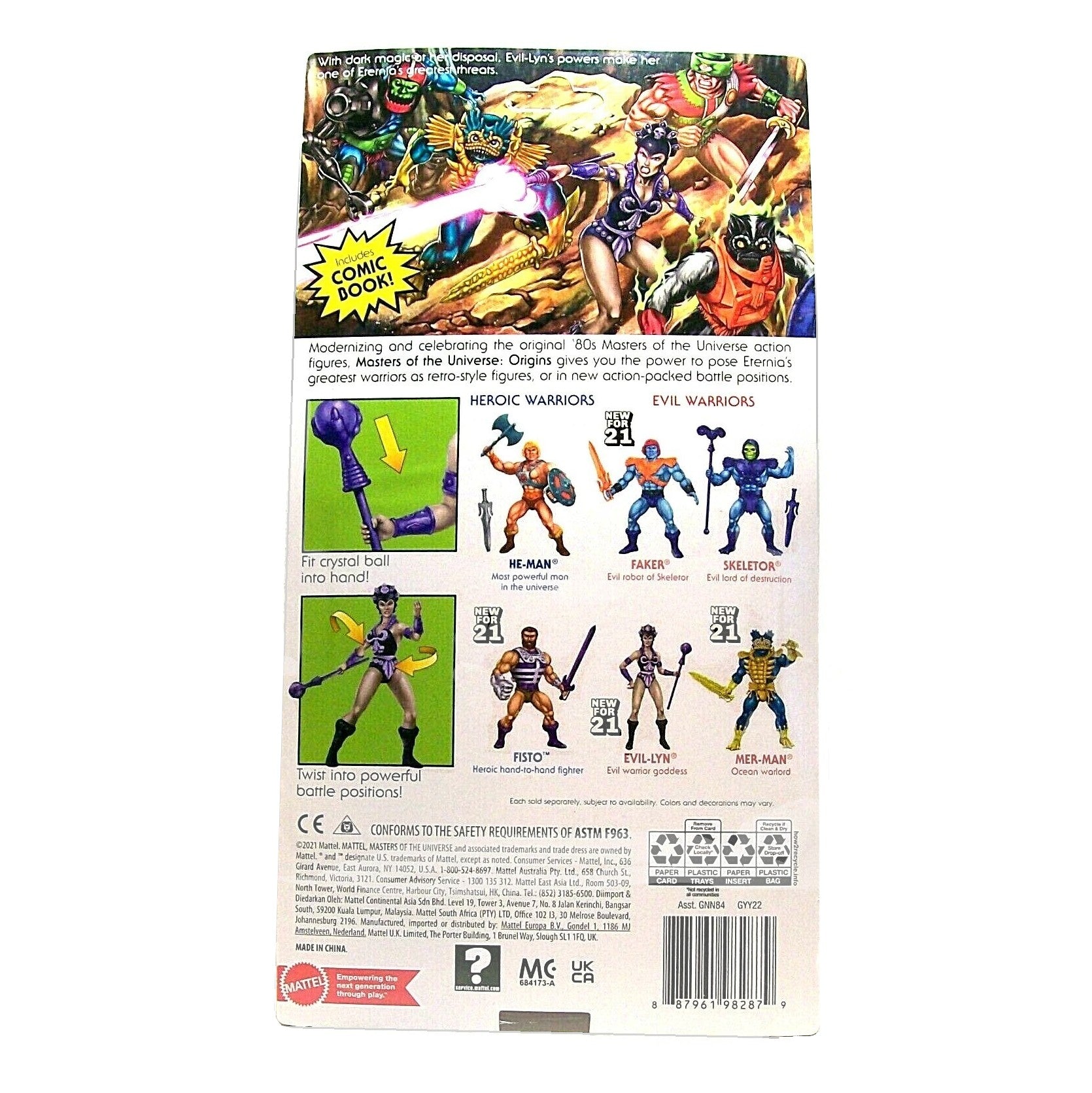 He-Man and the Masters of The Universe- Evil-Lyn- Retro Play Action Figure