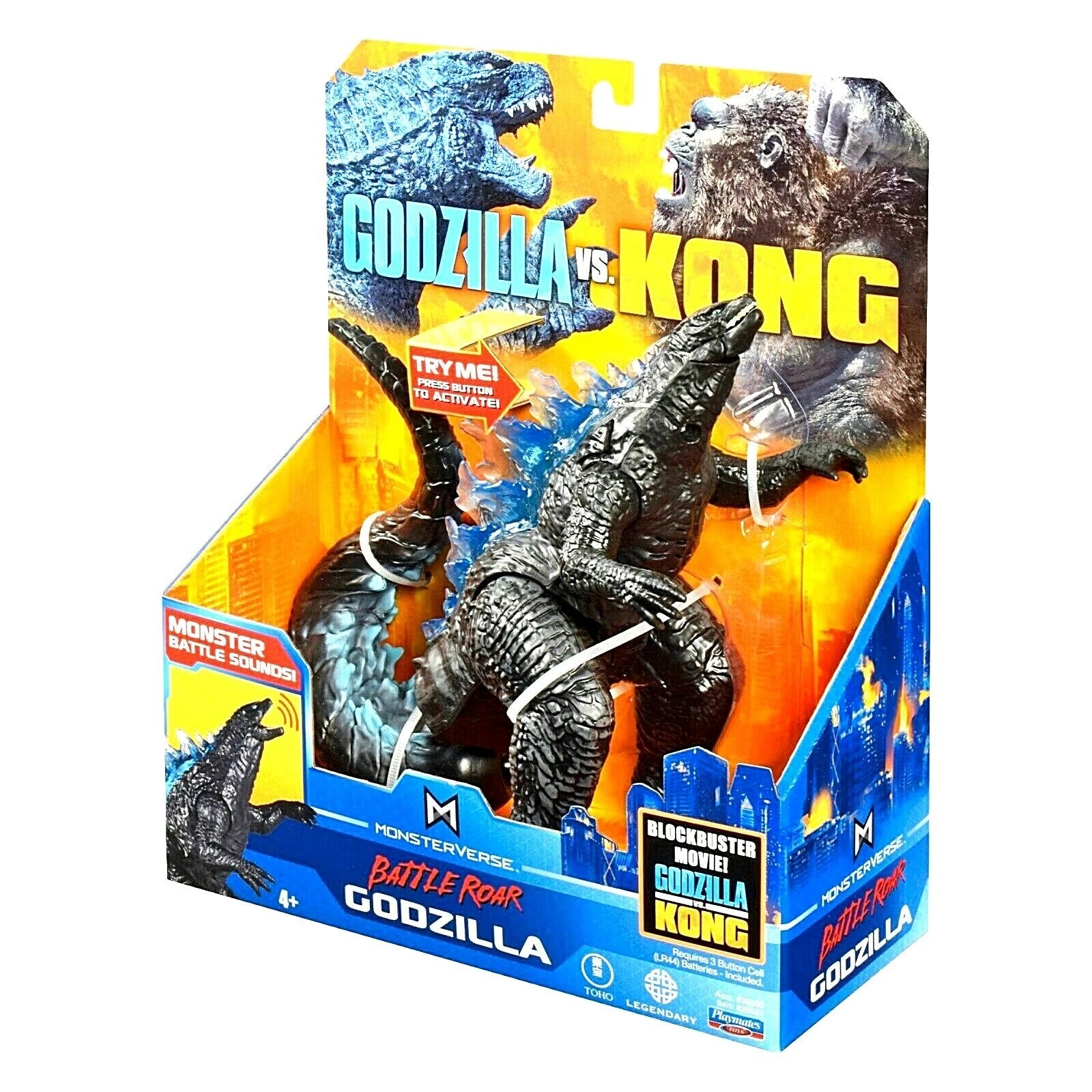 BATTLE ROAR GODZILLA Playmates Toys 7" Godzilla vs Kong Action Figure (2021)