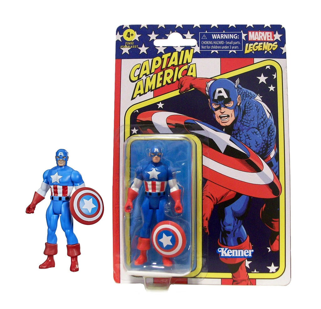 Marvel Legends Retro- Captain America- Kenner 3.75-inch Action Figure