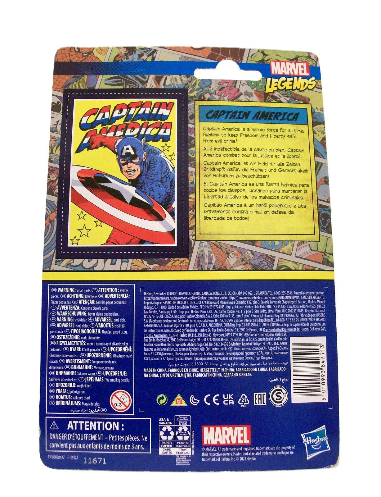 CAPTAIN AMERICA Marvel Legends Retro Kenner 3.75" Action Figure (2021)